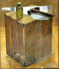 Kirill Doron: Box with Broken Glass, 1992 Pastel on Board