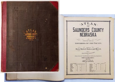 Complete Atlas of Saunders County, Nebraska, 1918