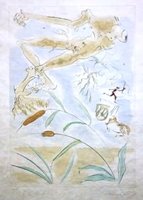 Salvador Dali: Le Chene et le Roseau, 1974 Pochoir Ed.36/250