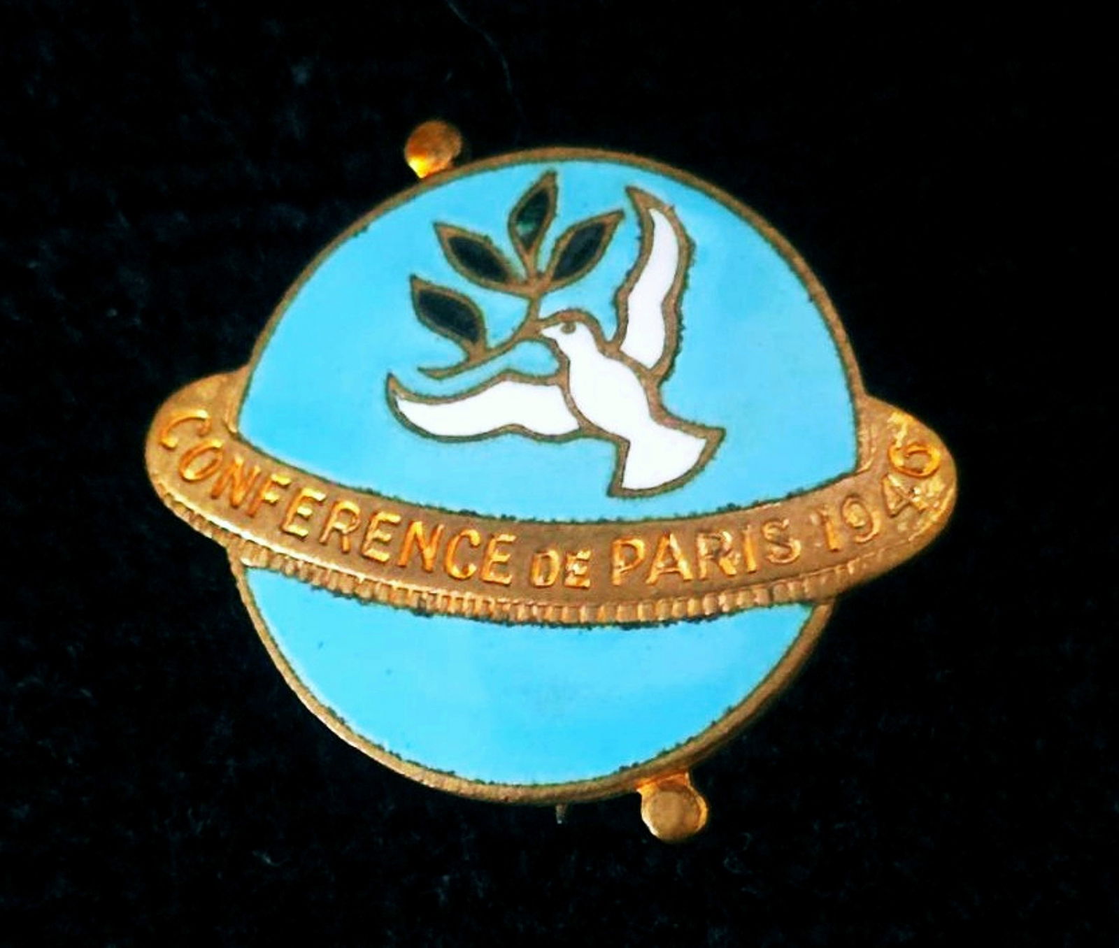 Cartier: 1946 Conference de Paris, Gold & Enamel Pin (1 of 5)
