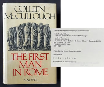 Colleen McCullough: The First Man in Rome 1990 First Edition