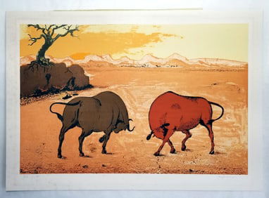 Aldo Pagliacci: Confrontation 1956 Lithograph Edition 217/275