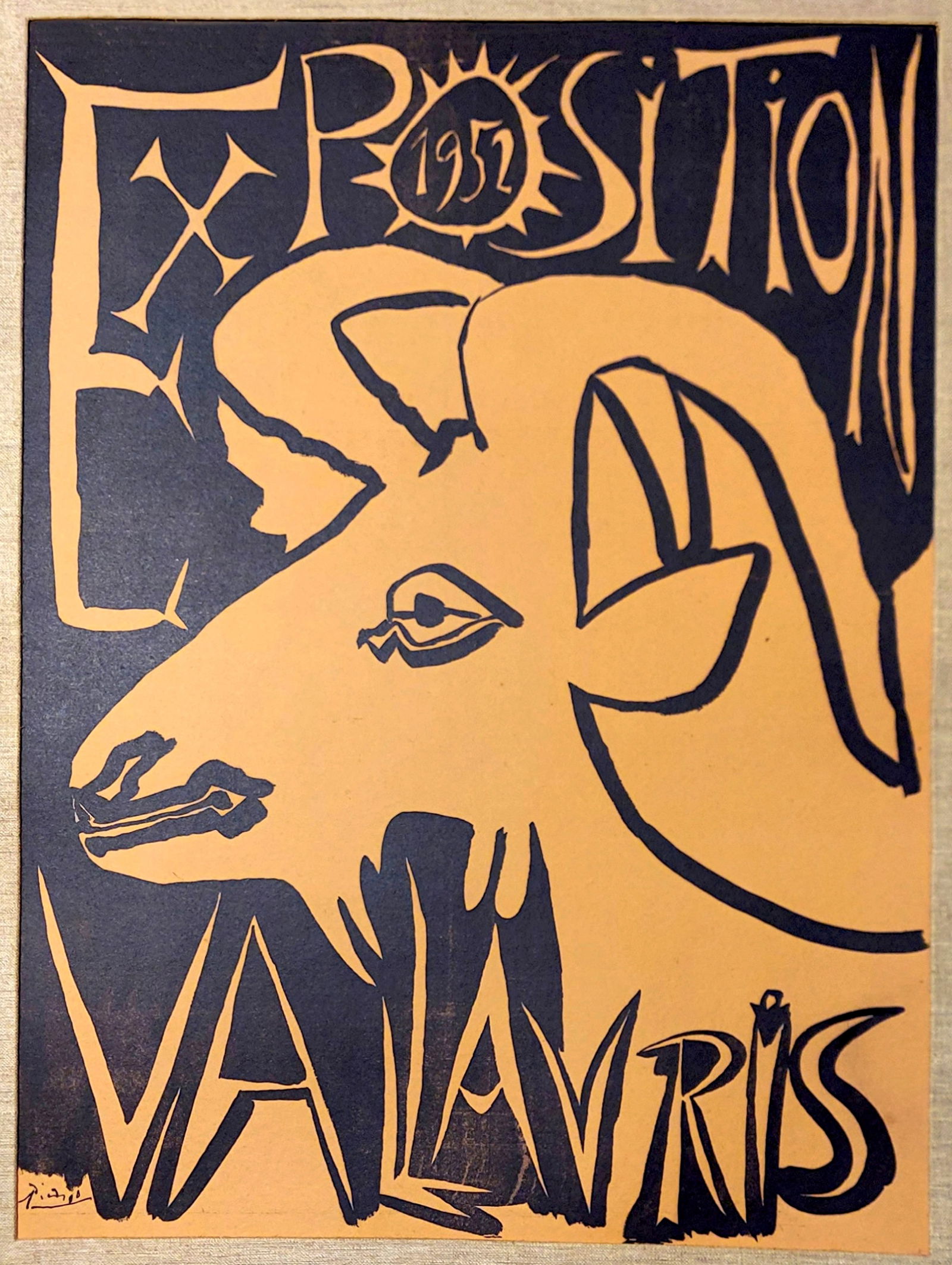 Pablo Picasso: Exposition Vallauris 1952 (La Chèvre) Linocut (1 of 5)
