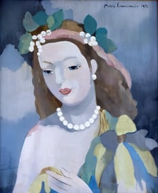 After Marie Laurencin: Portrait, 1938, Gouache on Cardboard