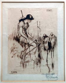 Frederick Stuart Church: Dreamers, Etching 1886