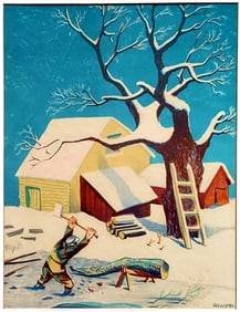 William Gropper, WPA: Winter 1945 Lithograph Ed.250