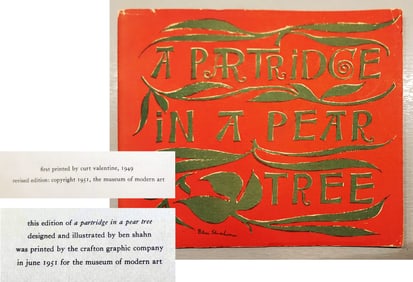 Ben Shahn: A Partridge in a Pear Tree, 1951 Second Printing