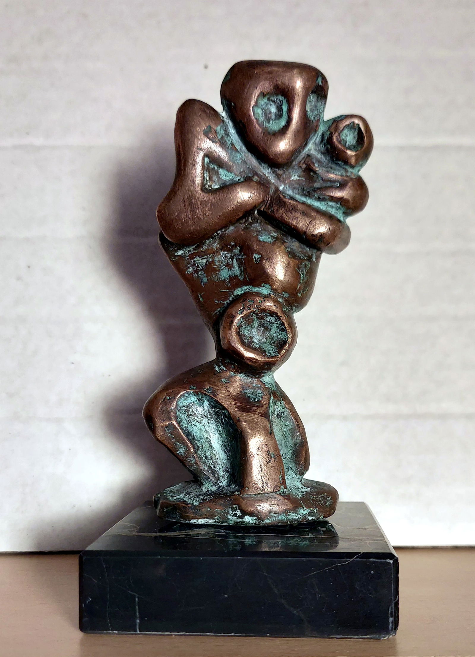 Ernst Neizvestny (Attributed): Mother and Child, 1980s Bronze Sculpture (1 of 4)