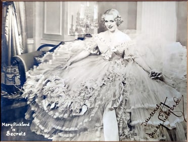 Mary Pickford Signed Photograph, 1933 Gelatin Silver Print