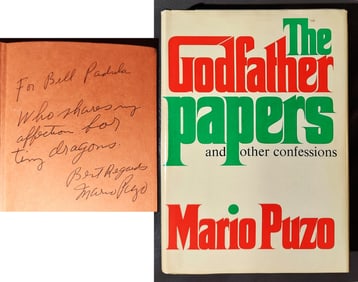 Mario Puzo: The Godfather Papers, 1972, Inscribed First Edition