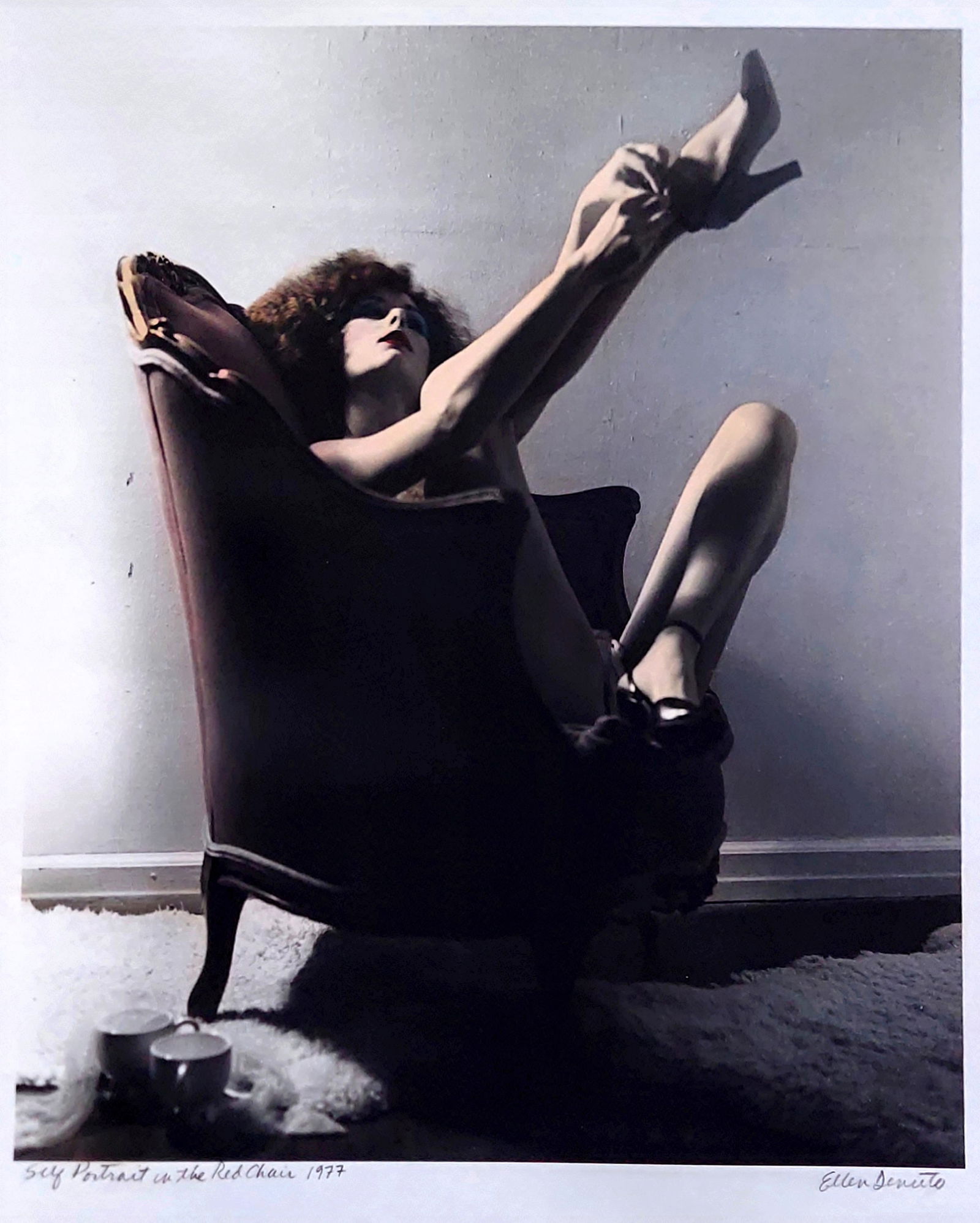 Ellen Denuto: Portrait in Red Chair 1977 Gelatin Silver Print (1 of 7)