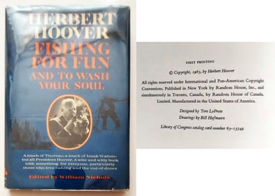 President Herbert Hoover: Fishing for Fun 1963 1st Edition