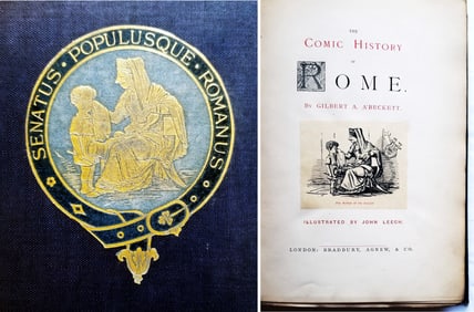 Comic History of Rome 1872 Hand-Colored Engravings