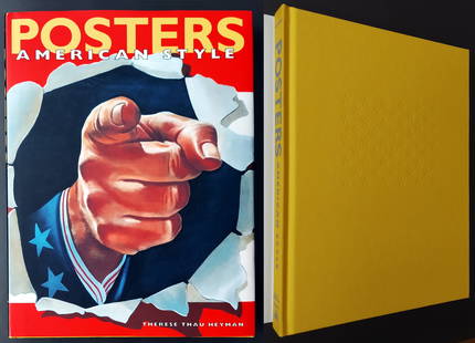 Posters American Style, 1998 First Edition: Posters American Style, large book by Therese Thau Heyman. National Museum of American Art / Smithsonian Institution / Harry N. Abrams, 1998. 141 color posters by the most popular American artists of