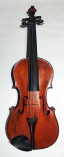 4/4 Violin labelled: Girolamo Trucco 1757: 4/4 Violin labeled on Interior: Girolamo Trucco / 1757. Bridge branded: Paganini. Length: full 23.5 in. (59.7cm), deck 14 in. (35.6cm). Upper Bouts: 6.5 in. (16.51cm) Middle Bouts: 4.375 in. (11.11cm)