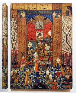 Persian Miniatures, Bernard Berenson Collection 1961 First Edition: Persian miniatures in the Bernard Berenson collection, by Richard Ettinghausen (1906 - 1979), German-American historian of Islamic art and chief curator of the Freer Gallery. Bound in printed silk 14