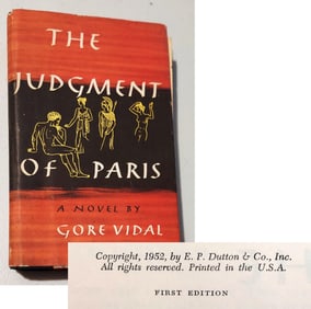 Gore Vidal: The Judgment of Paris, 1952 First Edition