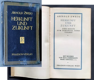 Arnold Zweig: Herkunft & Zukunft 1929 First Edition, Vienna