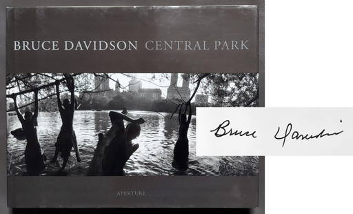 Bruce Davidson: Central Park, 1995 Signed First Edition: Bruce Davidson: Central Park, signed by photographer Bruce Davidson (American, b.1946). First Edition, First Printing by Aperture Foundation, Inc., New York, 1995. Featuring 92 b/w plates, book offers