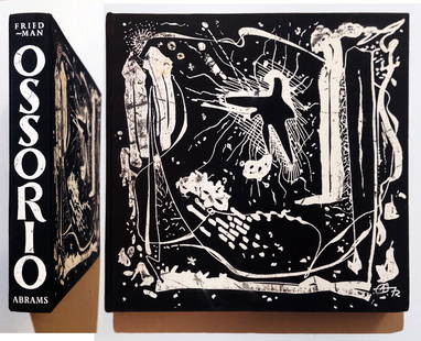 Alfonso Ossorio monograph by B. H. Friedman, 1972 First Edition: Alfonso Ossorio (American, 1916-1990), abstract expressionist born in Manila, Philippines. First Edition by H. N. Abrams, 1972 11 x 12 inches, 206 illustrations, including 54 hand-tipped plates in ful
