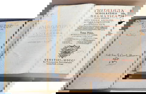 Cardinal Vincenzo Ludovico Gotti: 1750 Theologia Scholastico-Dogmatica Juxta Mentem Divi Thomas: Theologia Scholastico-Dogmatica Juxta Mentem D. Thomae Aquinatis Ad Usum Discipulorum Ejusdem Angelici Praeceptoris Accomodata per Fr. Vincentium-Ludovicum Gotti. Venetiis MDCCL (1750) Typographia