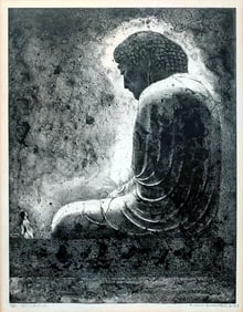 Louis Lozowick: Buddah 1964 Lithograph Ed.3/20