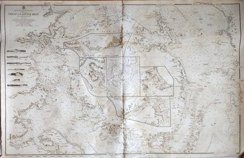 Entrance to Baltic Great & Little Belt 1852 British Admiralty Map: Scarce Original 1852 British Admiralty Nautical Chart: Entrance to the Baltic, Sheet III, Great and Little Belt from the Royal Danish Survey. London. Published according to Act of Parliament at the Hy