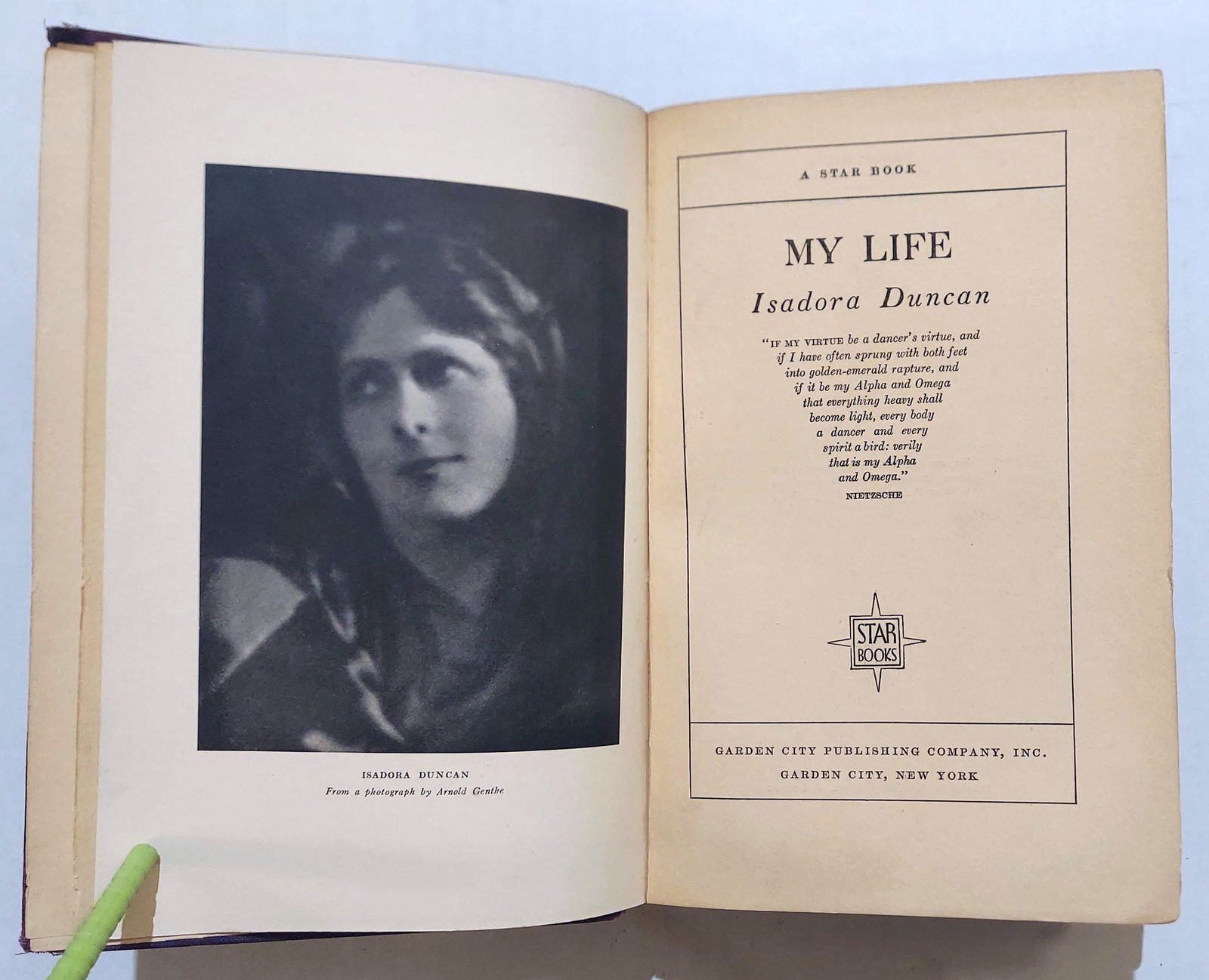Isadora Duncan: My Life 1927 First Edition
 (1 of 5)