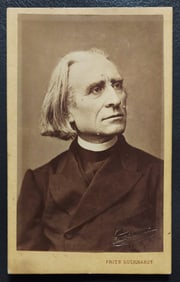 Franz Liszt Photo Portrait by Fritz Luckhardt, 1871 Vienna