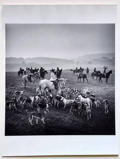 Toni Frissell: Cubbing Chesire Hounds at Unionville, Pennsylvania 1953. Printed later: Toni Frissell: Cubbing Chesire Hounds at Unionville, Pennsylvania, 1953. Printed later. Image 10 &frac12; x 10, Sheet 11 x 14, Frame 17 x 21 inches.Matt inscribed at lower edge (not by artist). Verso