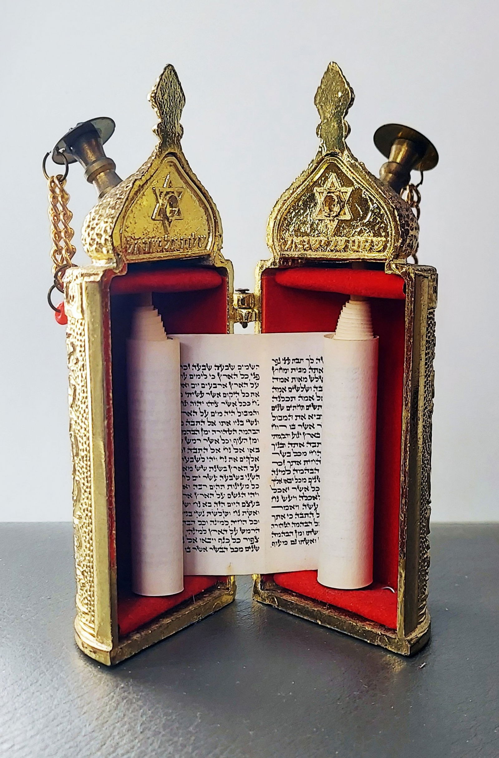 Sefer Torah in Gilded Ark, Vintage, Made in Israel (1 of 5)