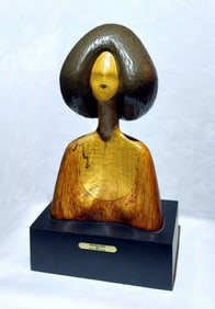 David Hostetler: Missoula Miss, 1978 Wood Carving, Paint