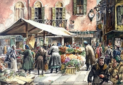 Henry M. Gasser: Florence, Watercolor