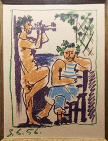 Pablo Picasso: Faune et Marin 1956, Lithograph on paper