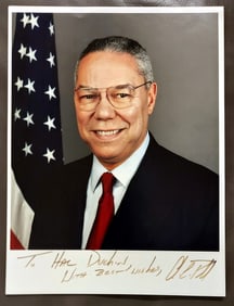 Colin Powell, US Secretary of State Inscribed Photograph c.2001