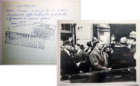 Original UPI Annotated Photos of Adolf Hitler, 1927 to 1940