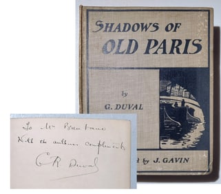 Georgie Duval, Inscribed 1st Edition: Shadows of Old Paris 1910
