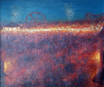 Paul Meltsner: Rhinebeck Fair, Oil on Canvas c.1940