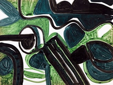 Milton Wilson: Untitled Abstract, 1977 Acrylic on Paper