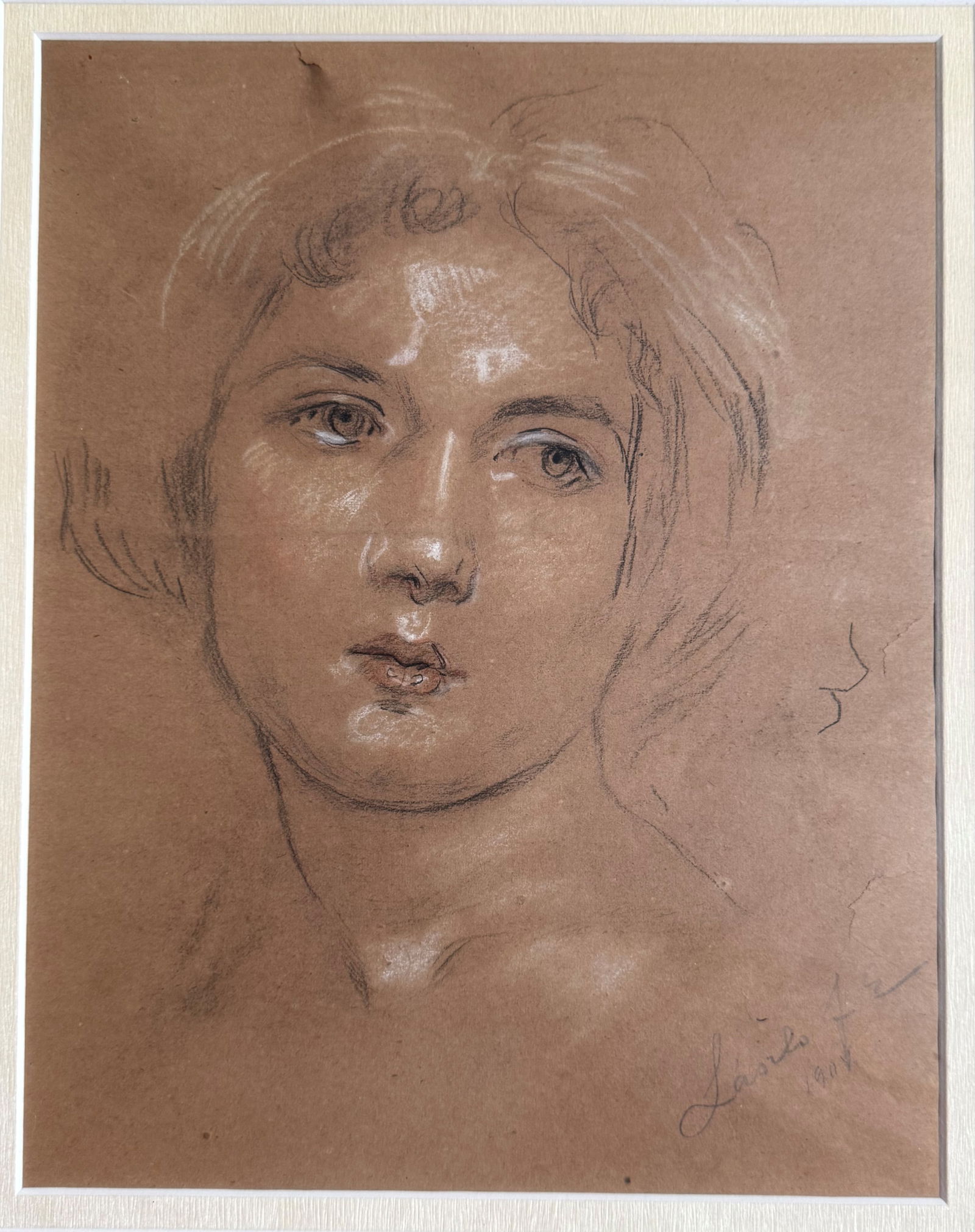 Philip de Laszlo: Young Lady, Drawing 1904 Chalk, Graphite (1 of 3)