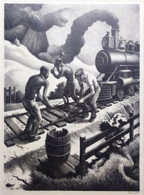 Thomas Hart Benton: Ten Pound Hammer 1967 Lithograph Ed. 300