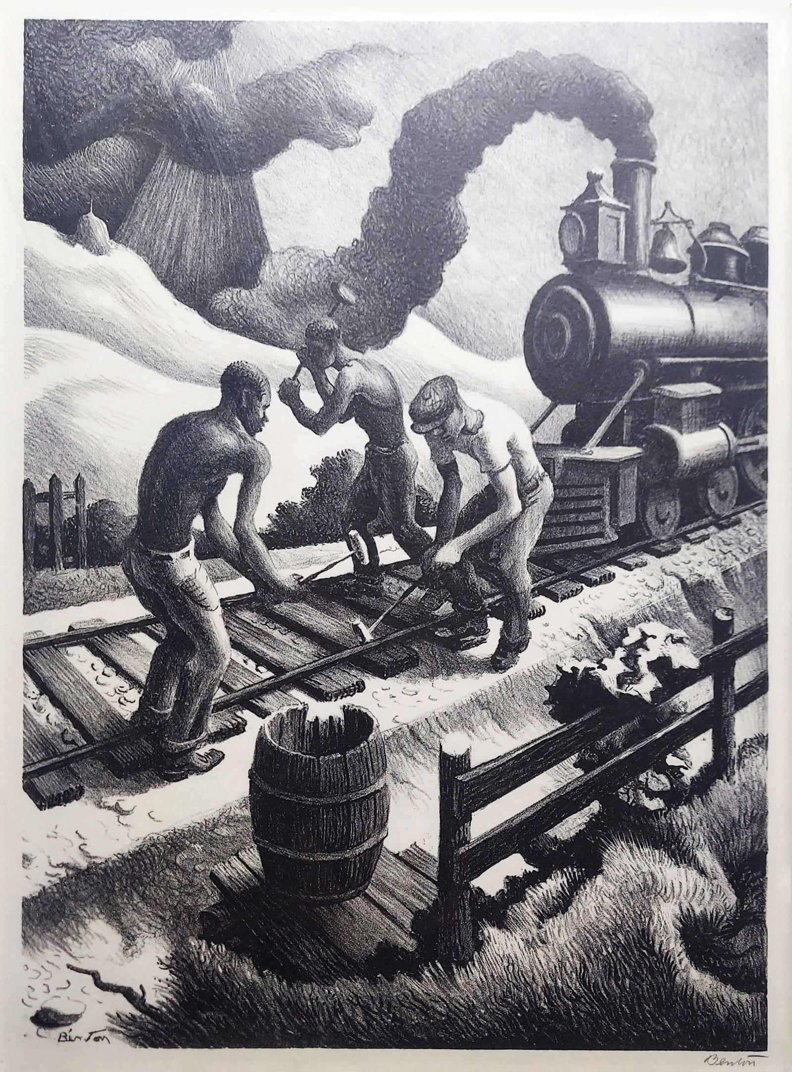 Thomas Hart Benton: Ten Pound Hammer 1967 Lithograph Ed. 300 (1 of 4)