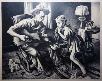 Thomas Hart Benton: Music Lesson 1943 Lithograph Edition 250