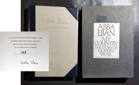 Abba Eban: My Country 1972 First Edition Signed/Numbered 182/300
