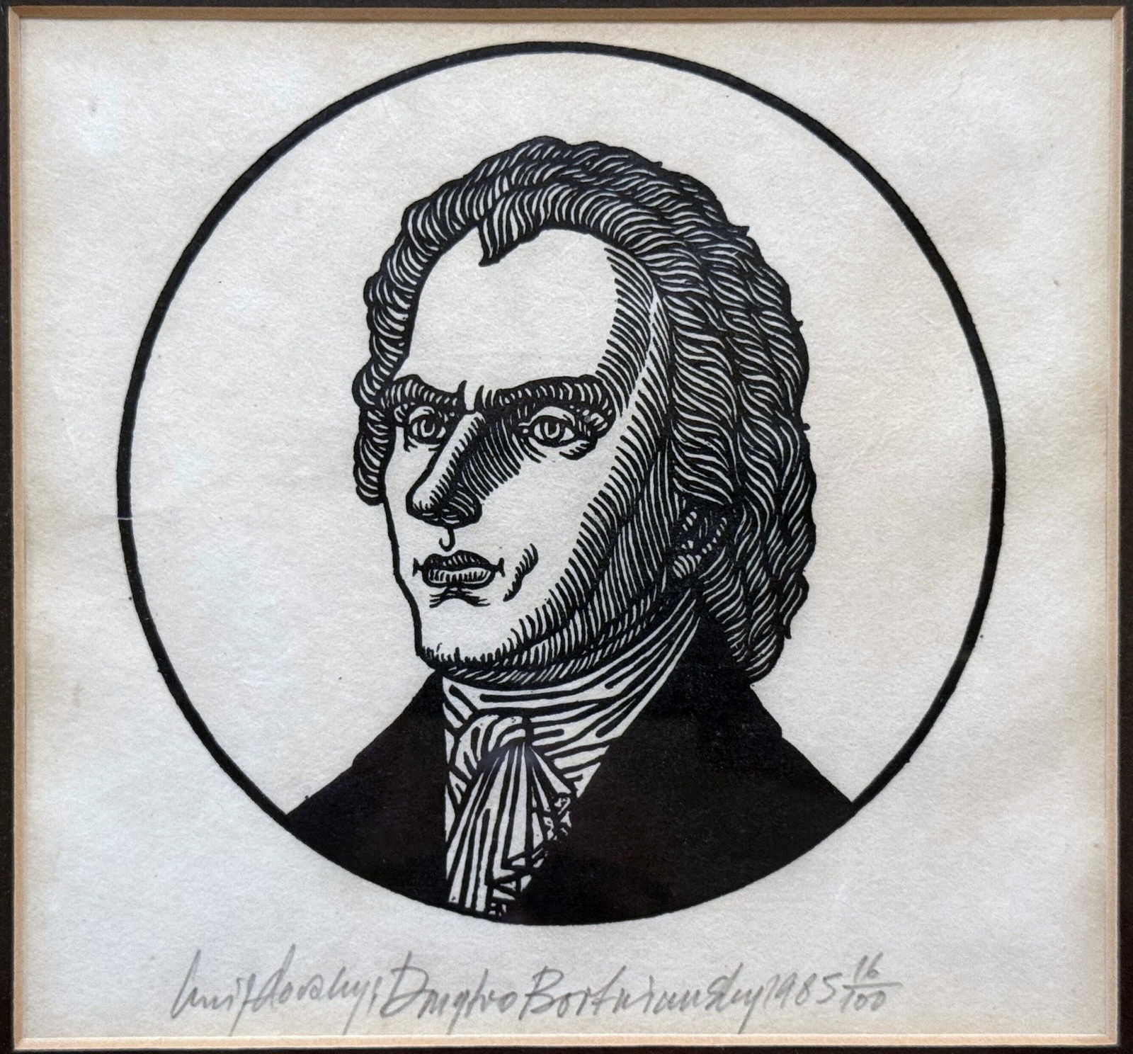 Jacques Hnizdovsky: Dmytro Bortniansky 1985 Woodcut 16/100 (1 of 5)