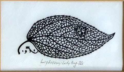 Jacques Hnizdovsky: Ladybug, 1973 Woodcut Edition 20/120