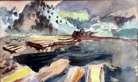 Sviatoslav Hordynsky: Cheremosh, Zhabie 1932 Watercolor/Pencil