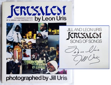 Leon Uris, Jill Uris: Jerusalem, 1981 Signed First Edition
