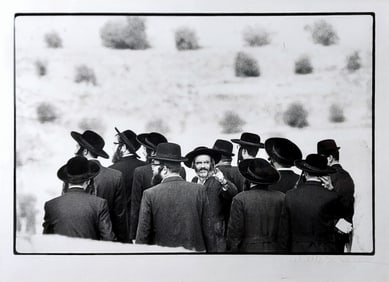 Kelemetz: Hasidim at Kotel, Gelatin Silver Photo