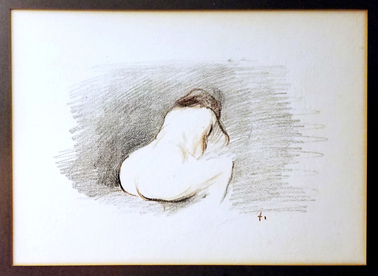 Jean-Louis Forain: Etude de Nus de Dos 1900 Pochoir: Jean-Louis Forain (1852-1931): Etude de Nus, de Dos, c.1900 Pochoir, Signed in the stone c.1900-1902 Sight 21.5 × 31.5 cm, Sheet31 × 47.5 cm, Frame 19.25 x 24 One of four works for a propose